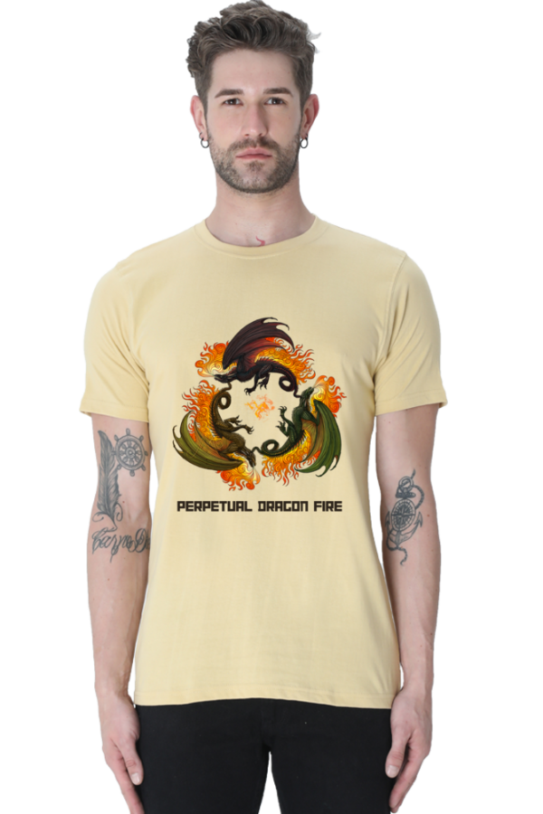 "Perpetual Dragon Fire" Three Dragons Circling T-Shirt