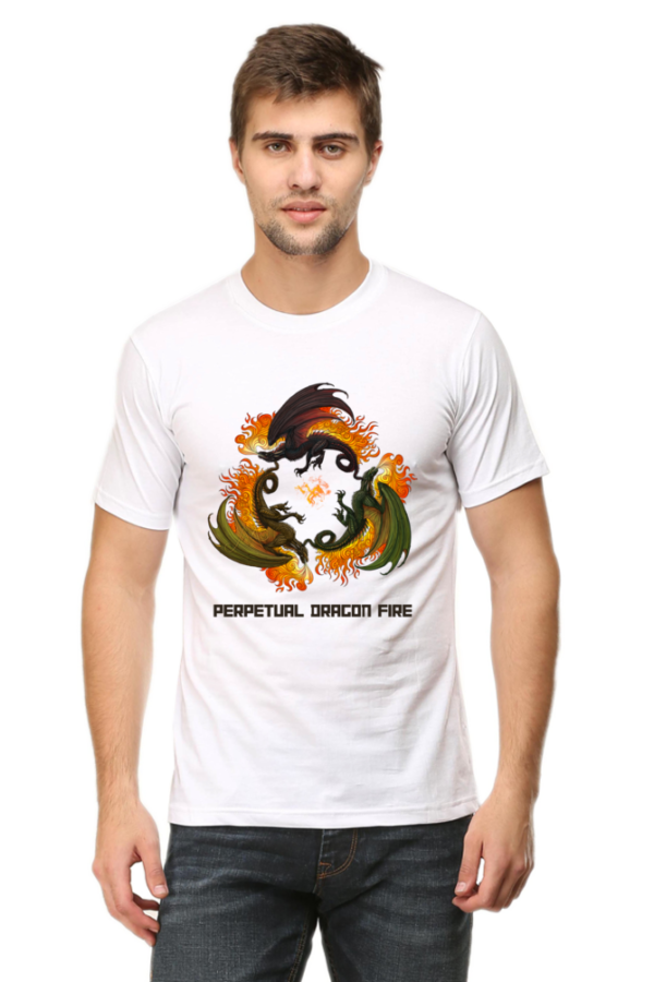 "Perpetual Dragon Fire" Three Dragons Circling T-Shirt - Image 5