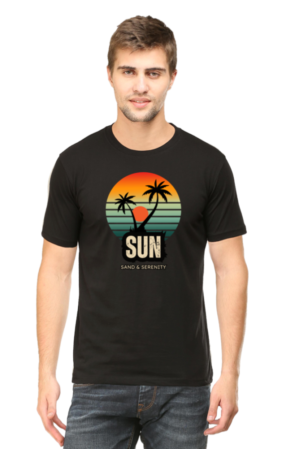 "Sun, Sand, Serenity" Beach Holiday Vibe T-Shirt