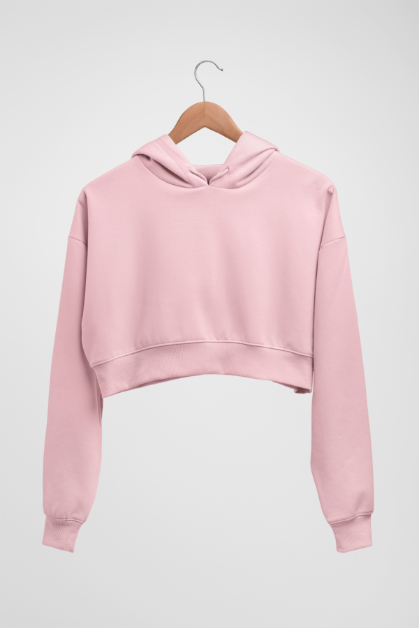 The Vogue Life Female Crop Hoodies Light Baby Pink