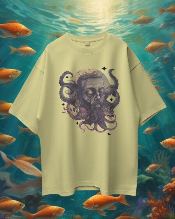 Unisex Octopus Printed Oversized T-shirt
