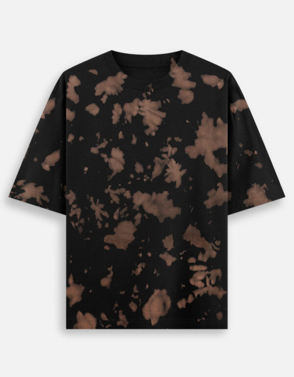 The Vogue Life oversized tie-dye t-shirt in brown and black color mix — comfortable unisex oversized tee for casual fashion.