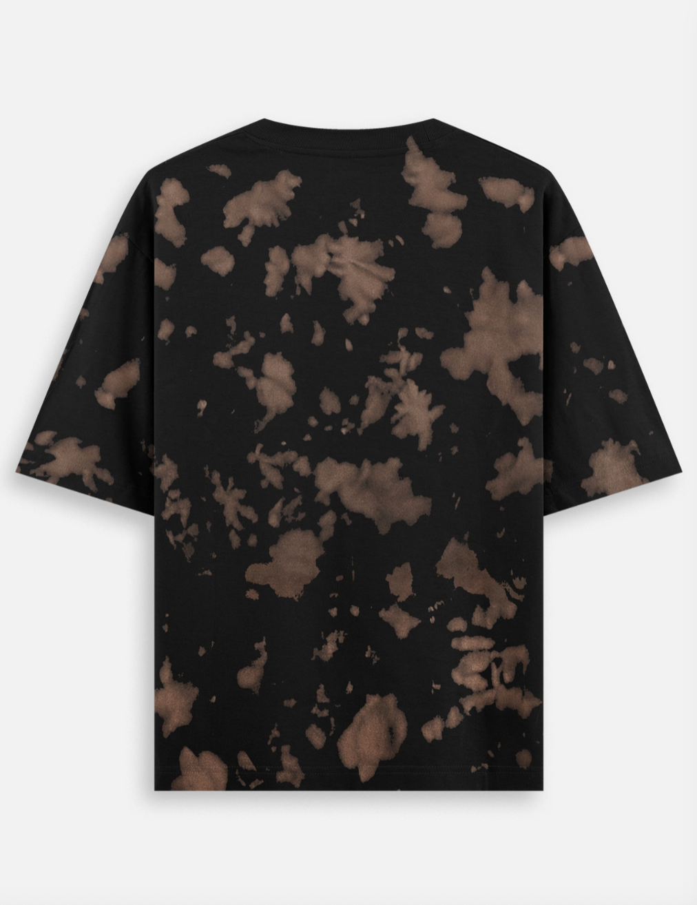 The Vogue Life oversized tie-dye t-shirt in Brown and Black combination back — unisex relaxed fit casual streetwear tee