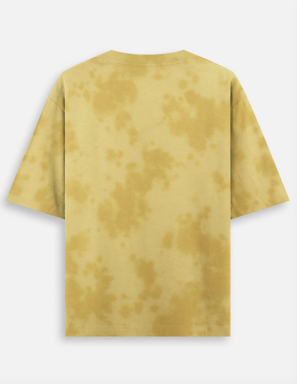 The Vogue Life oversized tie-dye t-shirt in Yellow color combination back — unisex relaxed fit casual streetwear tee
